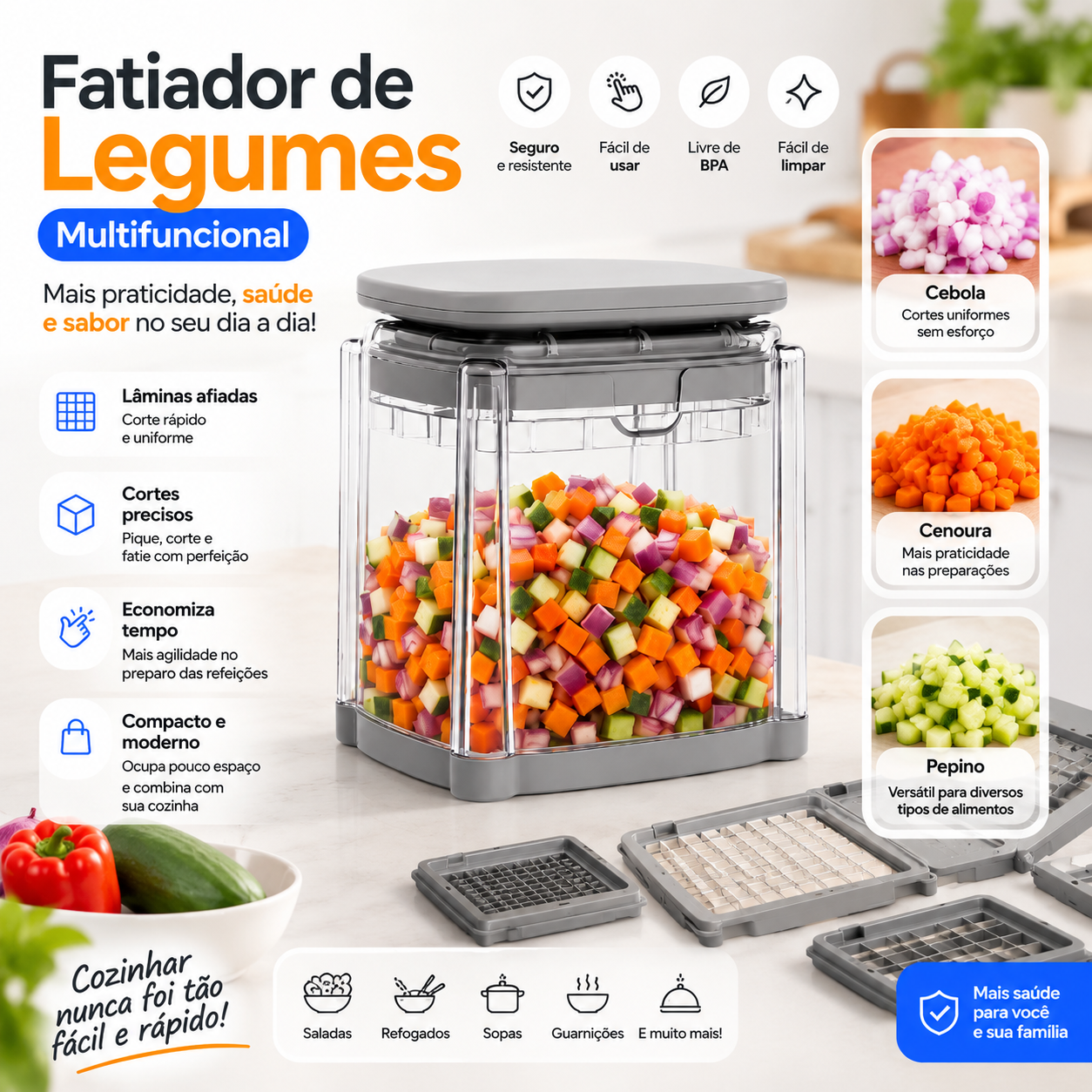 Fatiador de Legumes Multifuncional