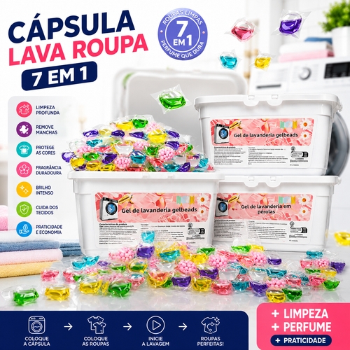 Cápsulas Lava-Roupas 7 em 1