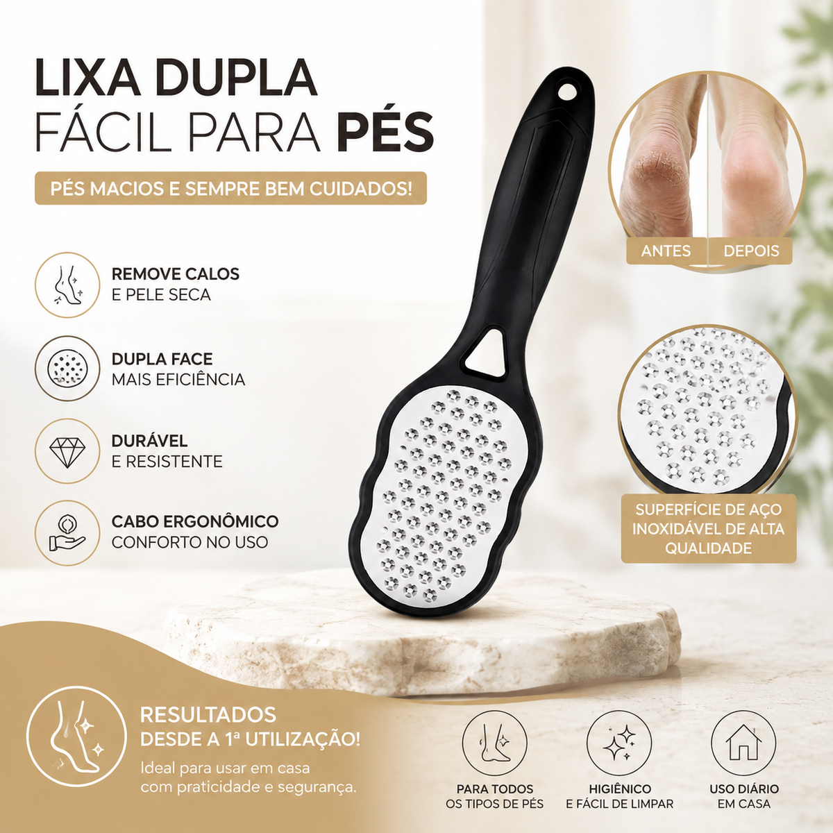Lixa Dupla Face para Pés